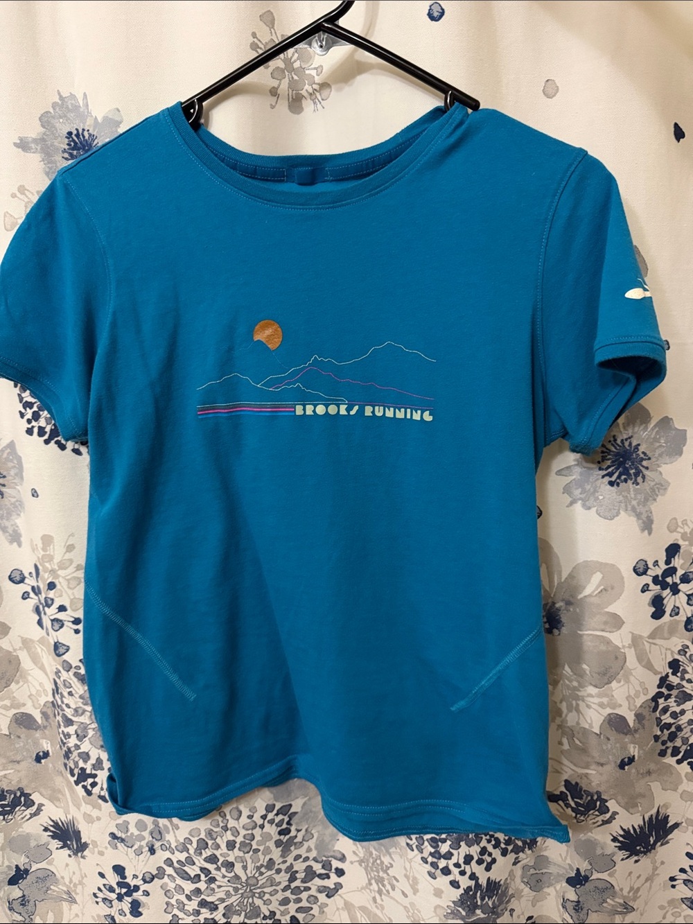 Brooks Teal Graphic Running Tee